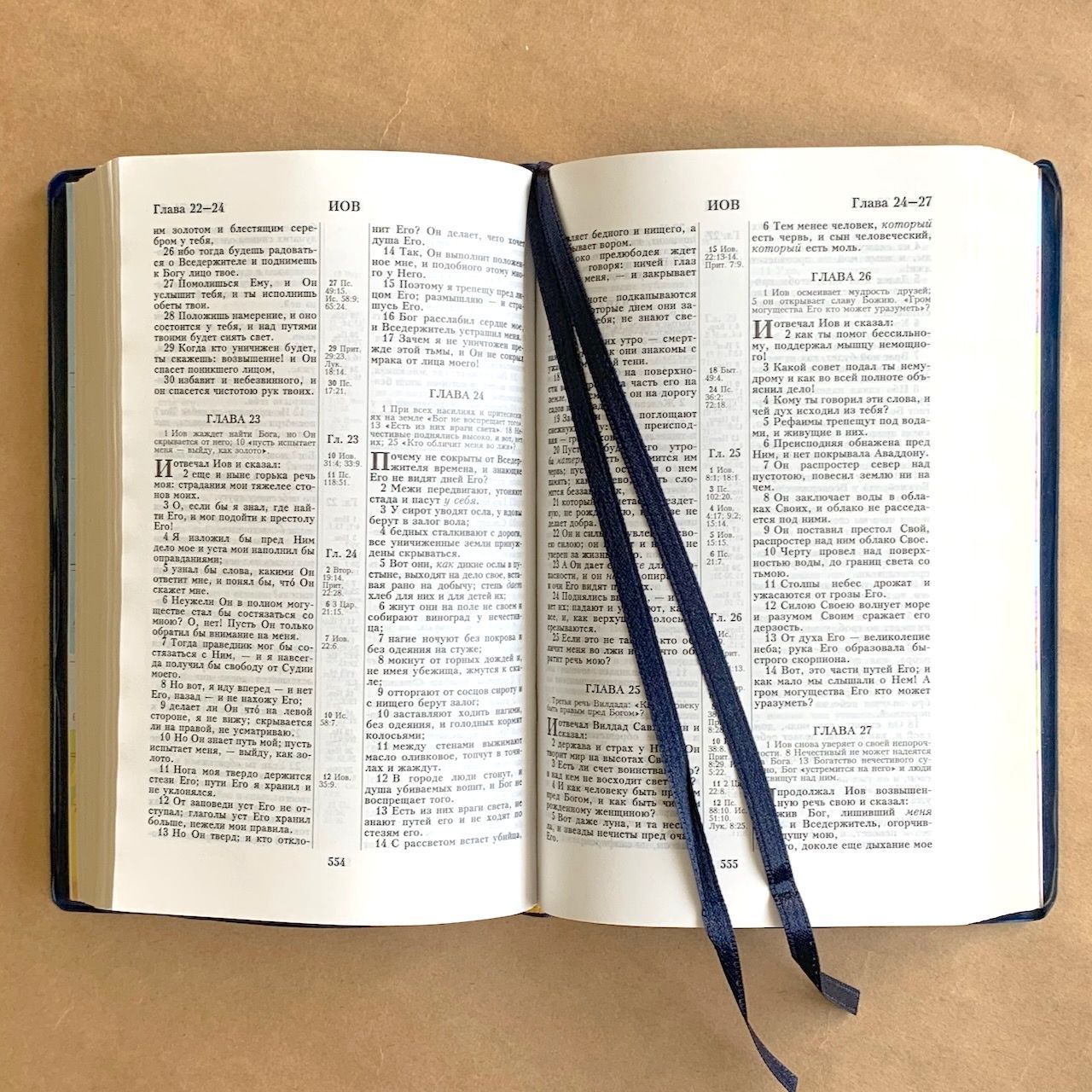 Библия — цвет темно-синий, переплет иск. кожи, без индексов